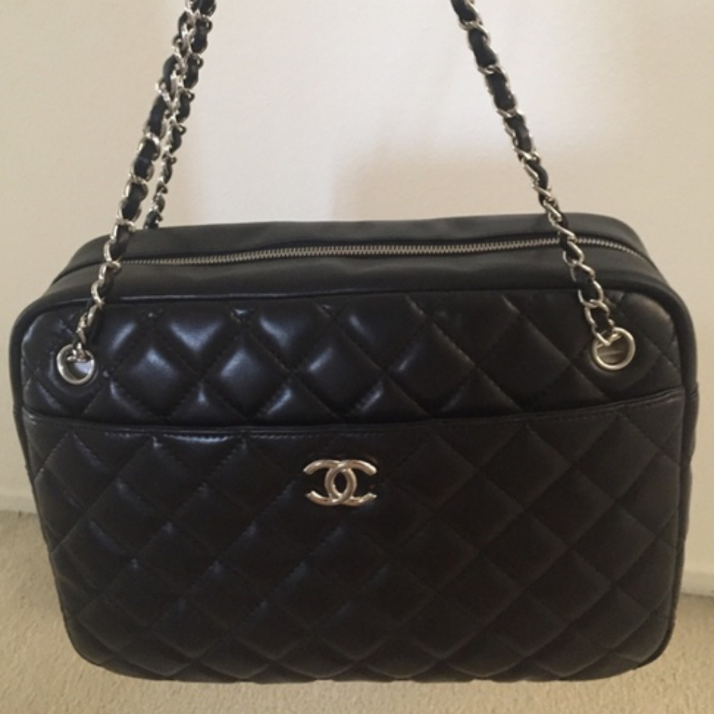 CHANEL Quilted Lambskin Camera Case Bag